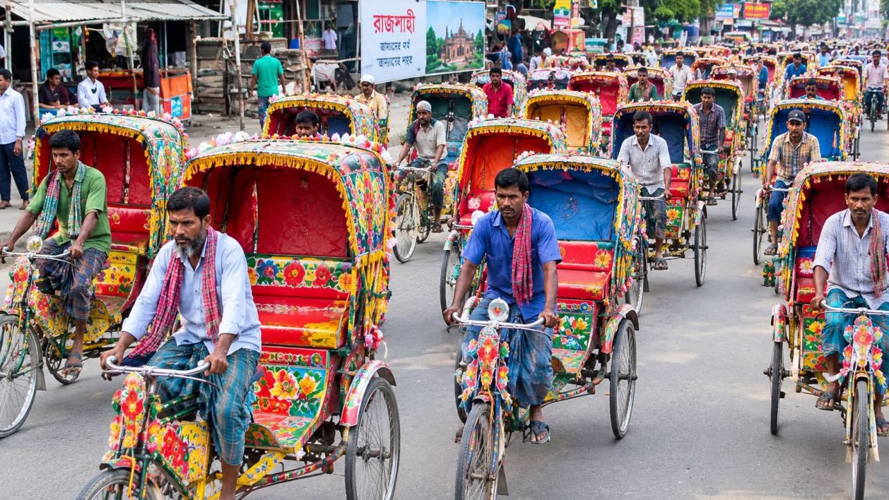 রাজশাহীতে বাড়ছে রিকশা, যানজট কমাতে ৮ দফা প্রস্তাব