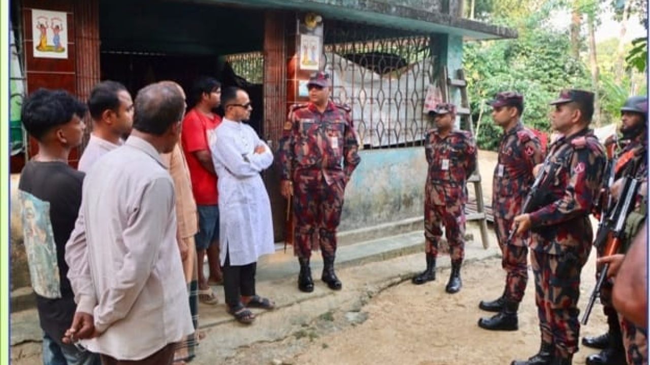 নাইক্ষ্যংছড়িতে দুর্গাপূজার নিরাপত্তায় প্রস্তুত বিজিবি-পুলিশ